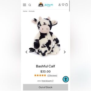 Jellycat Bashful Calf